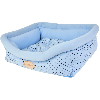 Puppia лежак для собак и кошек "presley", голубой, 54х47х17см