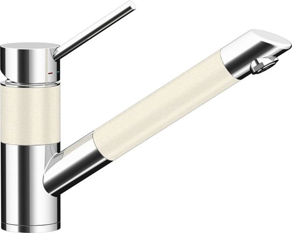 Смеситель Schock SC-200-D , Cristadur , выдвижной излив хром/магнолия