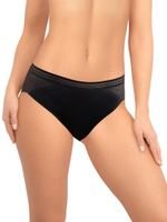 Трусики-слипы из микрофибры и кружева с сетчатой структурой (Размер: L) (Цвет: бежевый)