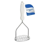 Картофелемялка Порто хром с белой ручкой