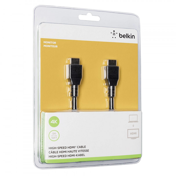 Кабель Belkin HDMI HDMI тип A (стандартный) 5 м (F3Y017bt5M-BLK) черный