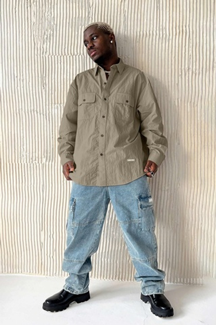 Рубашка KUL'TURA "Nylon shirt" Бежевый