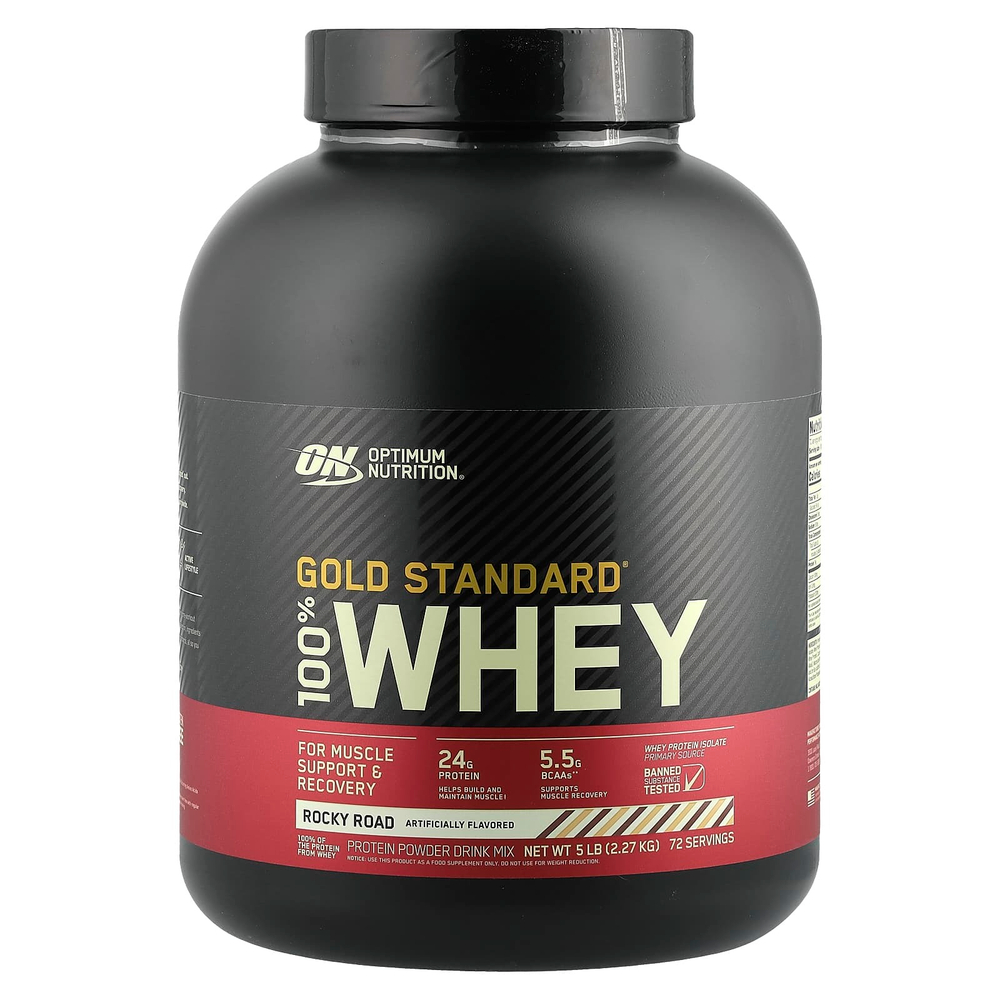 Optimum Nutrition, Gold Standard 100% Whey, сыворотка со вкусом шоколадного мороженого, 2,27 кг (5 фунтов)