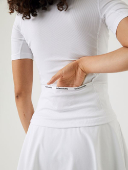 Женская теннисная футболка Björn Borg Ace Rib T-Shirt - brilliant white