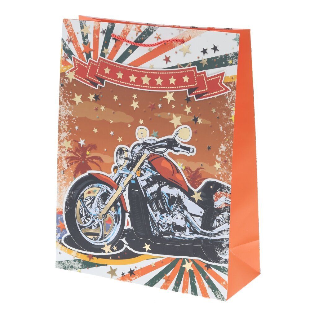 GAEM Пакет подарочный L (бумага 210г/м2, блок микс 12шт), L30 W12 H39 см, 4в.