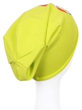 Желто-зеленая шапка из трикотажа Trestelle