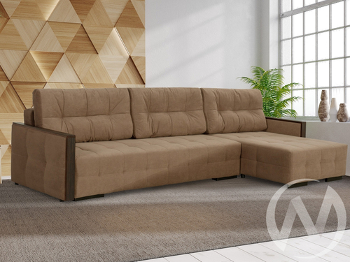 Диван угловой Линкольн (ДУ) LUMA 06 (велюр какао)