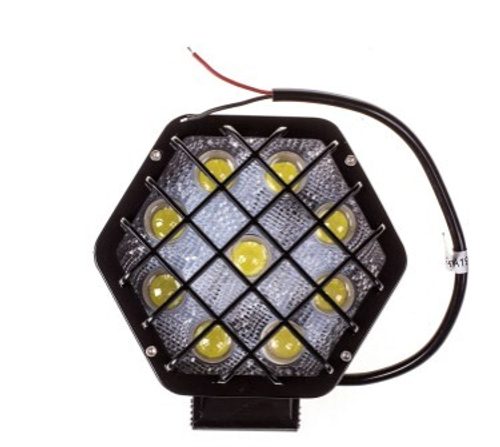 Фара светодиодная OFF ROAD 140*140*65мм ромбическая 12V/24V 36W 6000К Skyway 9 диодов Дальний свет