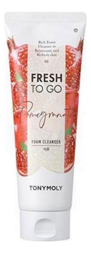 TONYMOLY Пенка для умывания с экстрактом граната - FRESH TO GO POMEGRANATE FOAM CLEANSER ,170мл