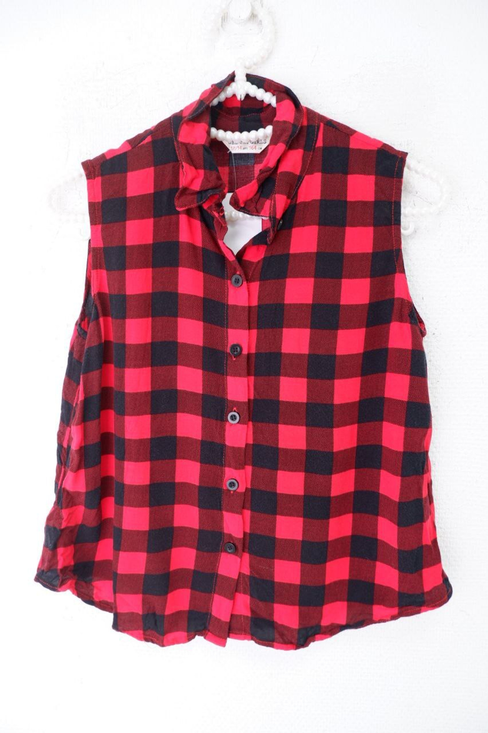Рубашка Gee Jay без рукавов в клетку на 12-14 лет