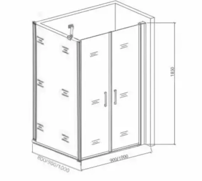 Душевой уголок Bas Mokka SD 100*100*185 без поддона