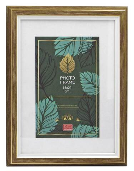 Фоторамка пластик 15х21 см Берген табак