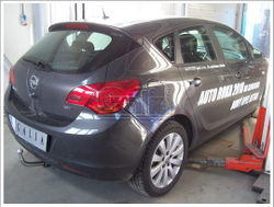 Оцинкованный фаркоп на Opel Astra J хетчбек 5 дверей 2009-2015 (без электрики), Galia O058A