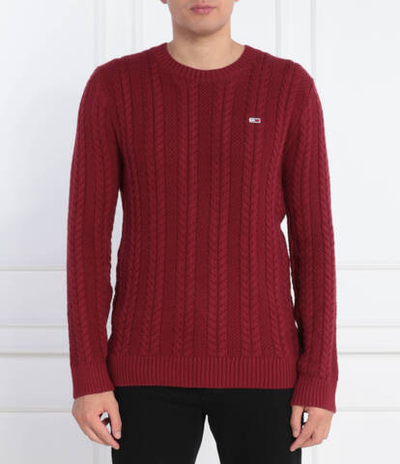 Свитер TJM REG CABLE Tommy Jeans - бордовый(DM0DM15059)