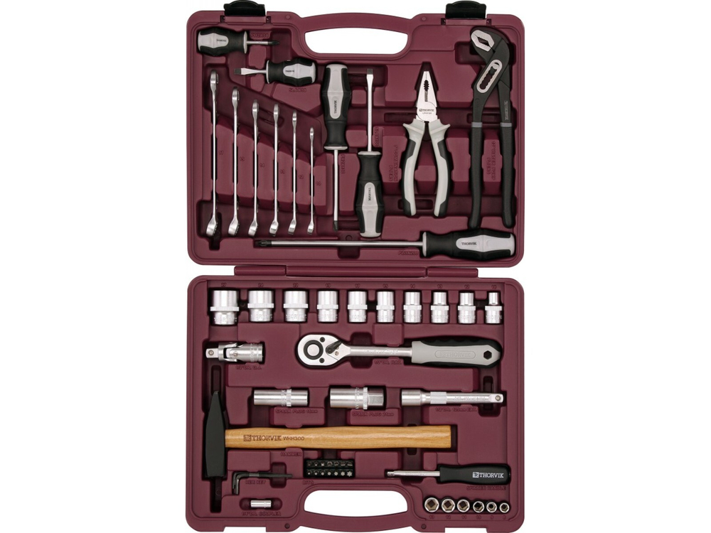 UTS0056 Набор инструмента универсальный 1/4", 1/2"DR, 56 предметов