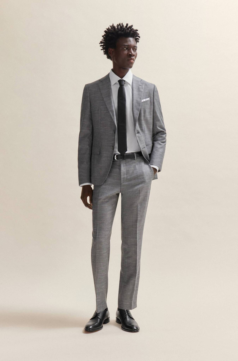 Хлопчатобумажные штаны H-Genius-241 BOSS BLACK - серый(50509537)