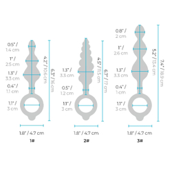 b-Vibe BEADED BUTTIES BUNDLE - Набор анальных стимуляторов