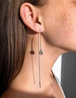 Серьги-протяжки с кофейным зерном