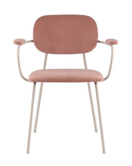 Стул Кэрол пыльно-розовый серые ножки