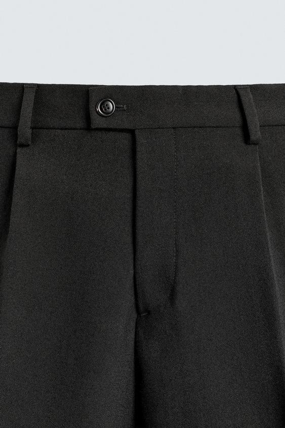 ZARA КОСТЮМНЫЕ БРЮКИ ИЗ 100% ШЕРСТИ, ЧЕРНЫЙ