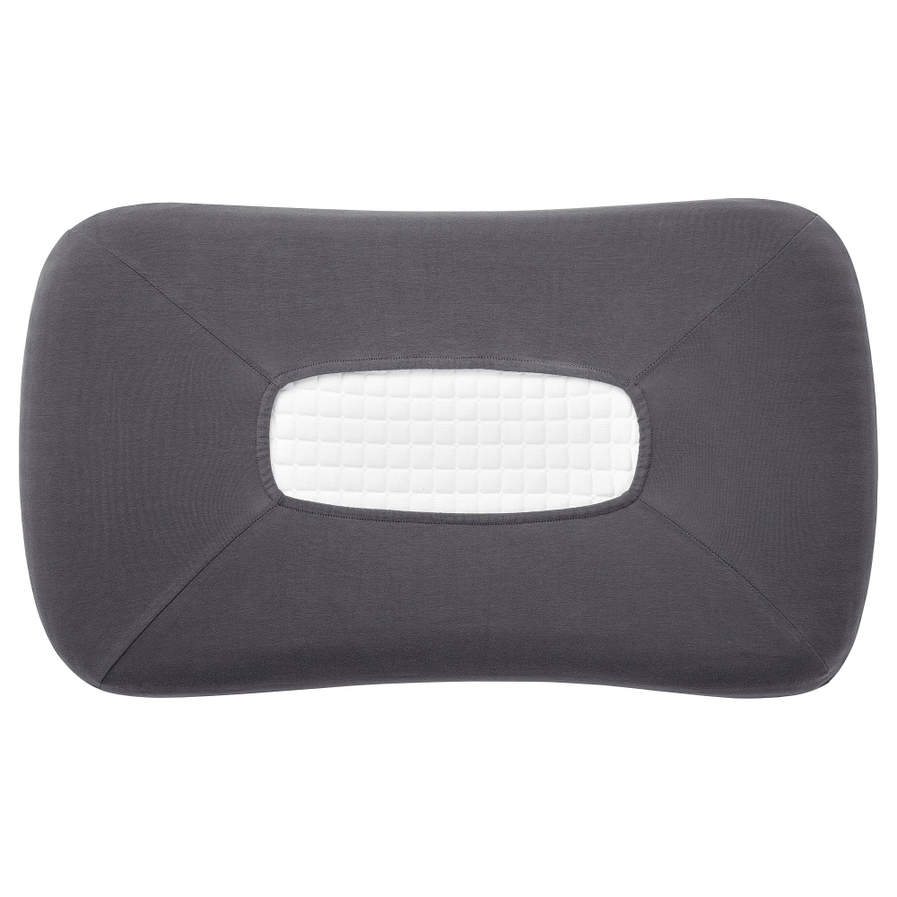 Наволочка для ортопедической подушки IKEA TOCKENFLY (ТЁКЕНФЛАЙ), Темно-серый, 29x43 см