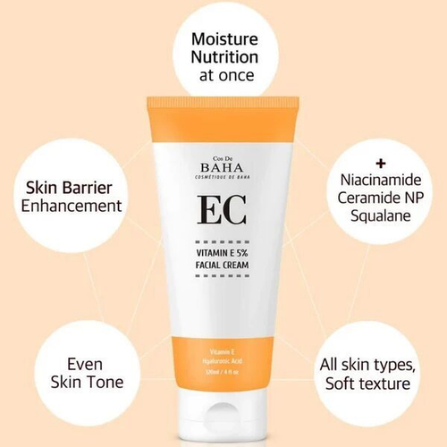 Восстанавливающий крем с 5% витамина Е Cos de Baha EC Vitamin E 5% Facial Cream, 120мл