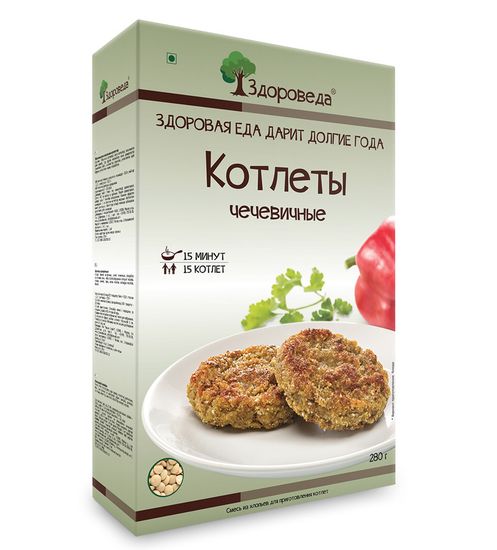 Котлеты чечевичные "Здороведа", 280г.