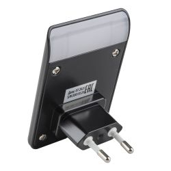 DTL-320 Прямоугольник-Black-Sensor Светильник-ночник. С фотосенсором день-ночь. Черный. ТМ Uniel