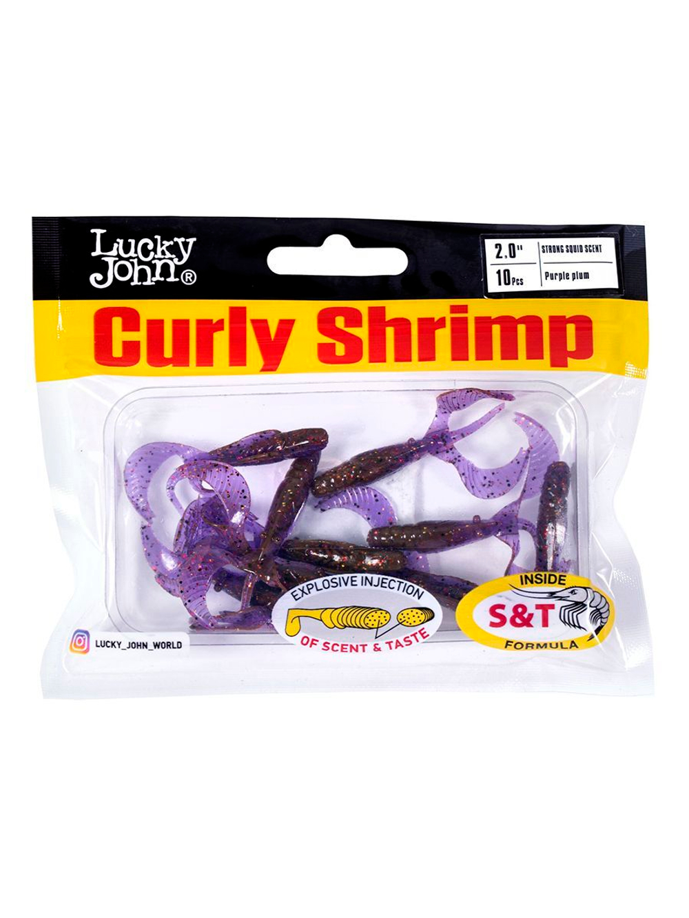 Твистеры съедобные искусственные LJ Pro Series Curly Shrimp 2,0in (05.00)/S13 10 шт. в упак.