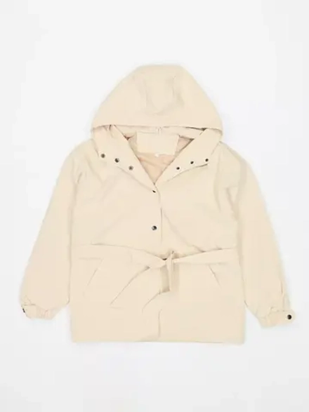 Куртка ветровка женская удлиненная с капюшоном весенняя