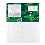 Тетрадь 12л., линия, Erich Krause скрепка, блок офсет, мелованный картон "Real Croco"