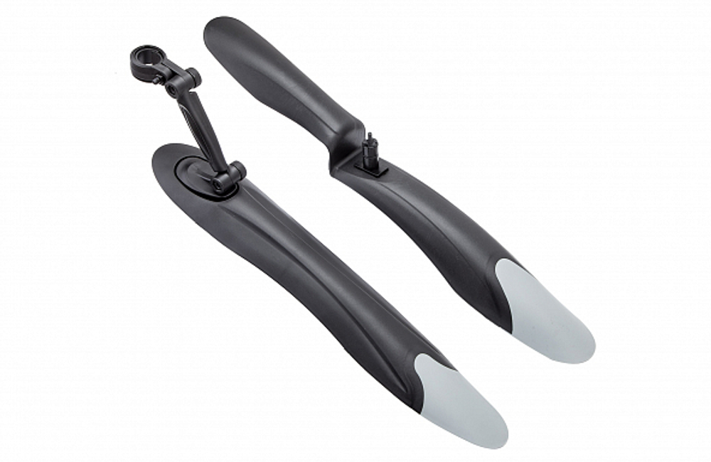 Крылья 24"-26" быстросъемные XGNB-057 пластиковые чёрно-серые полуфэтбайк