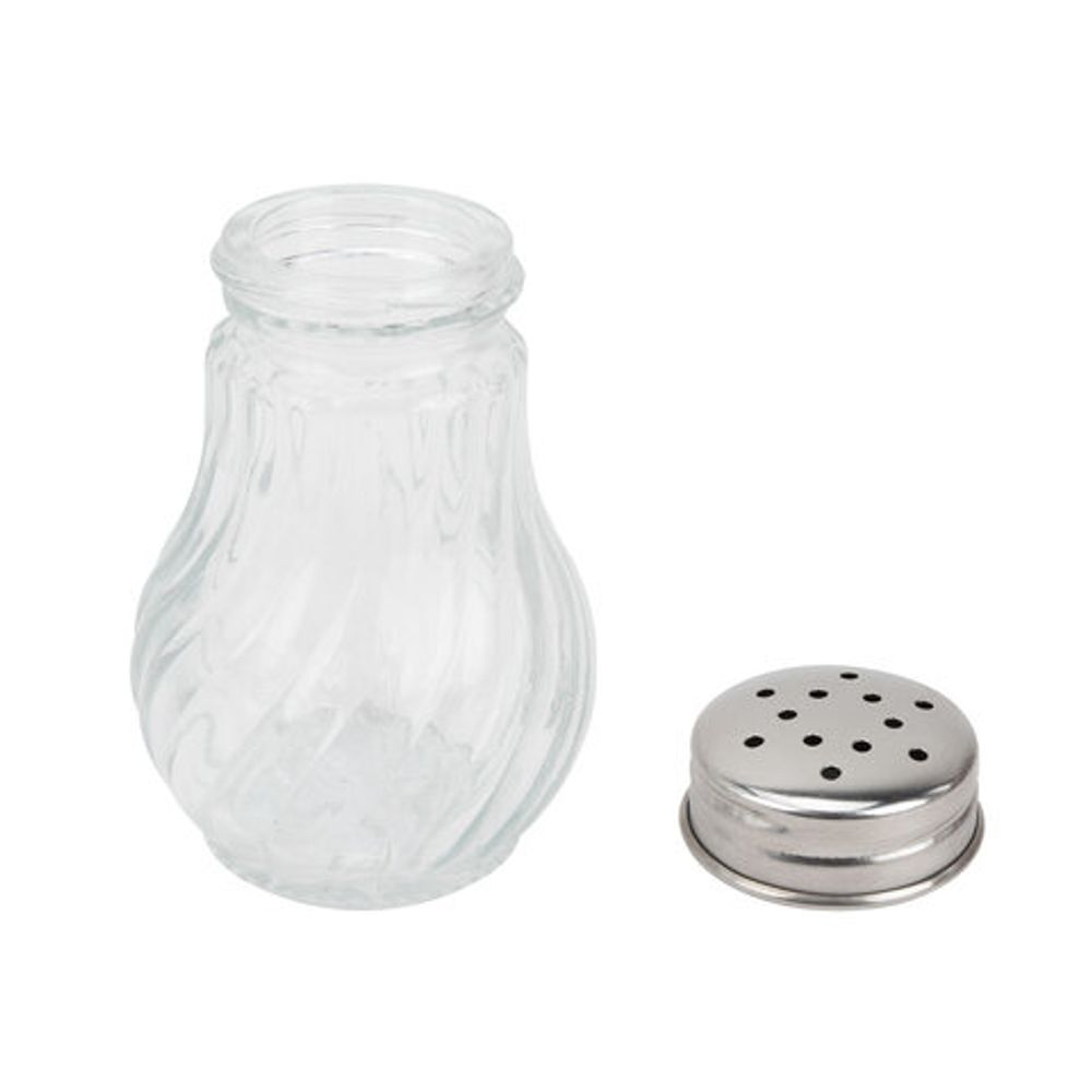 Солонка-перечница 50 мл, BASIC, баночка для специй, стекло/сталь, дисплей, WEGLA (ВЕГЛА), 700224