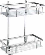 Полка для ванной 2-х ярусная WONZON & WOGHAND, Хром (WW-4141)