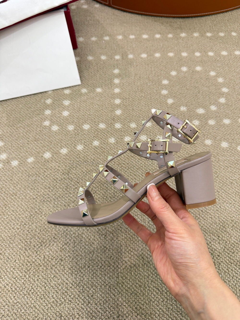 Valentino Rockstud Sandal 6 cm