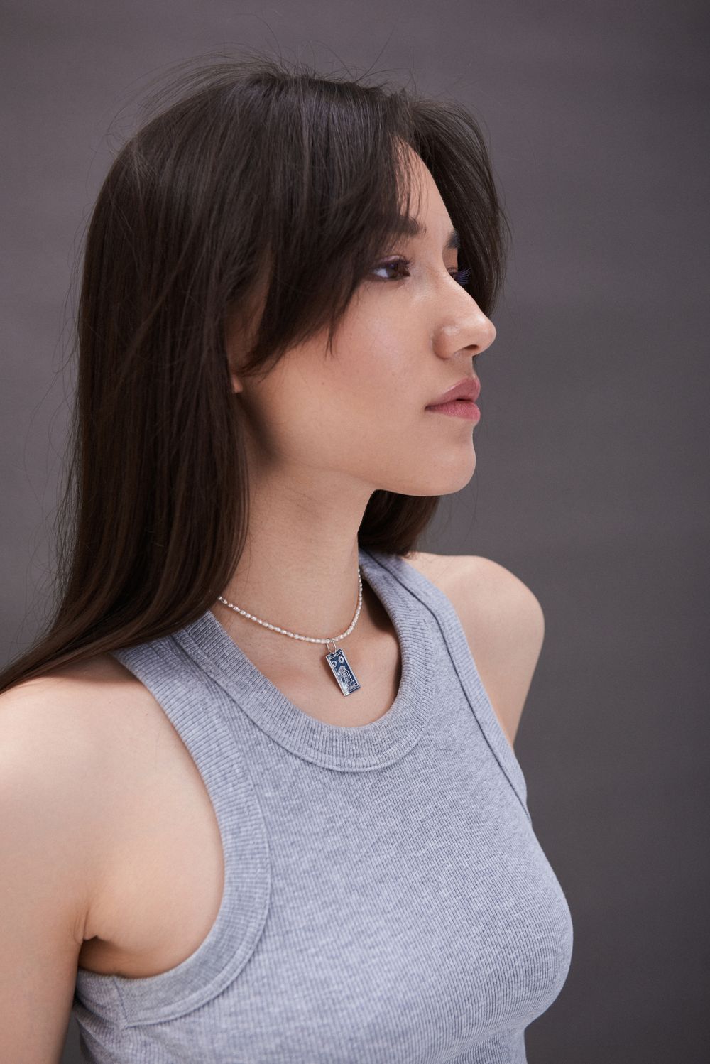 Подвеска карта таро Влюбленные малая родий La Lune