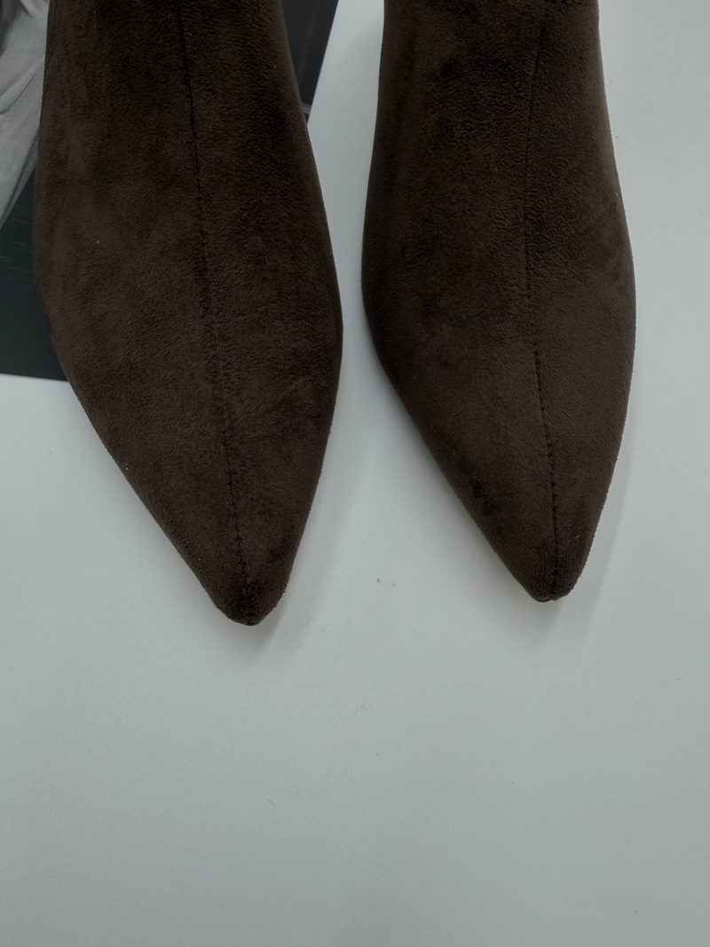 Мюли на каблуке женские экокожа арт. 416-8 цвет"коричневый"