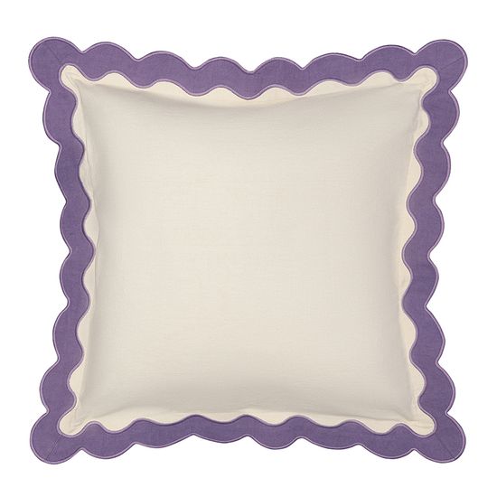 Чехол на подушку с контрастным кантом сиреневого цвета из коллекции trendy ruffles, 40х40 см