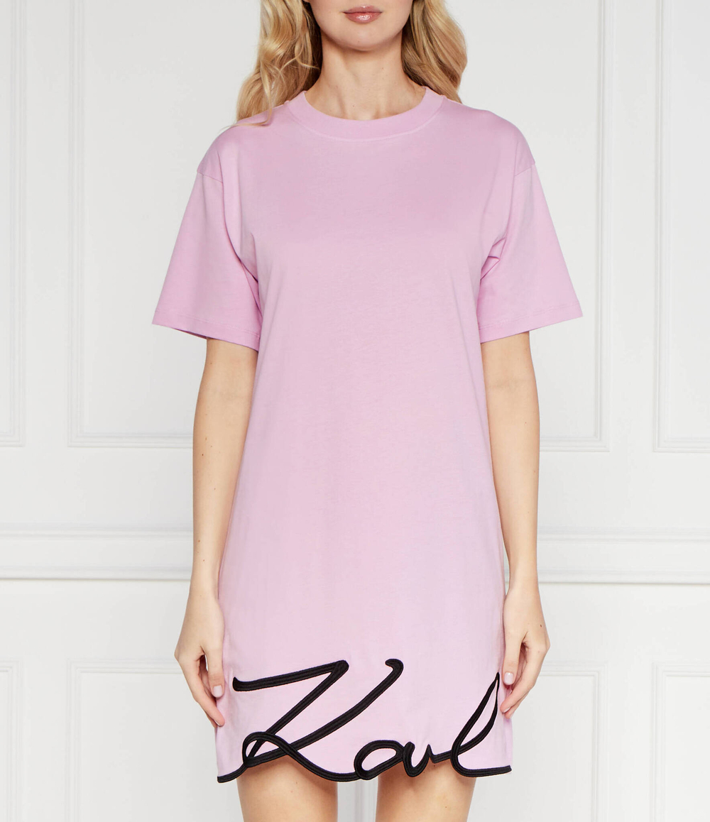 Платье karl signature hem dress Karl Lagerfeld - фиолетовый(231W1357)