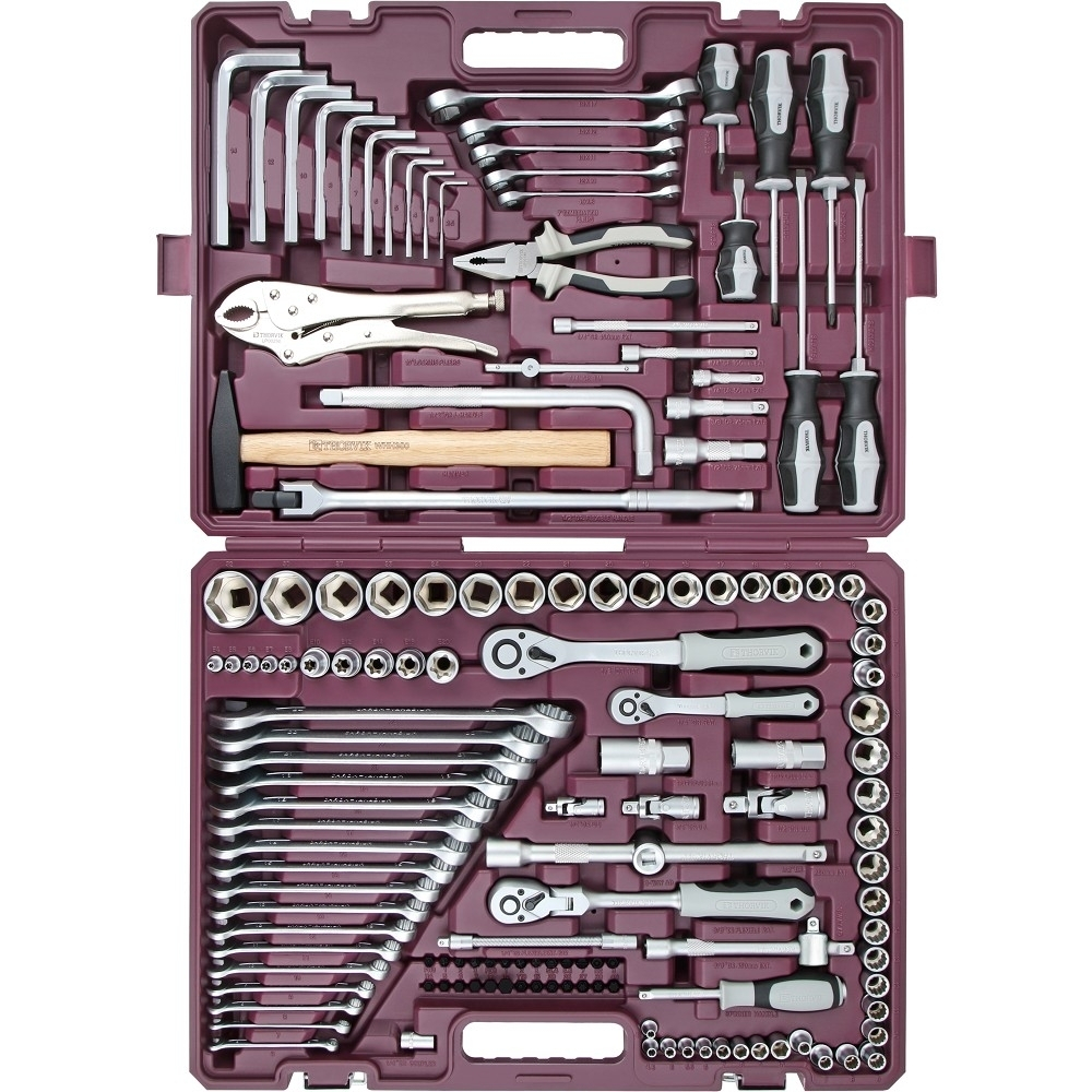 Набор инструментов Thorvik TS142 Набор инструмента универсальный 1 / 4", 3 / 8" и 1 / 2"DR, 142 предмета
