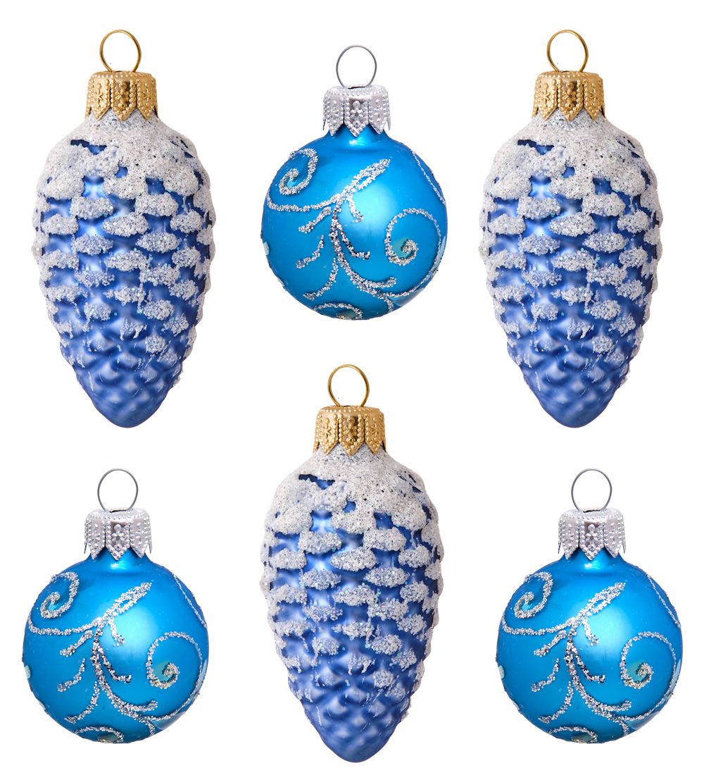 НФШ-1168/3 Набор ел.украшений 6шт «Шишки и шары»