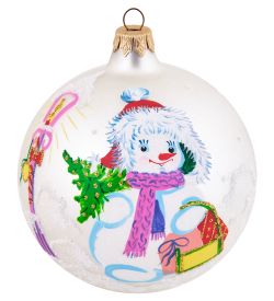 Элита НФШ-1663/3 Ел.украшение Шар «Снеговик» 100 мм