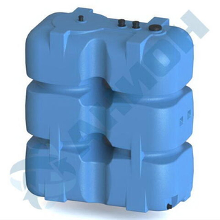 Емкость прямоугольная для дизельного топлива со сливом Анион 1500 л. прямоугольная (1500x750x1710см;синий) - арт.559440