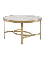 Журнальный столик Адриана 80*80 см светлая керамика