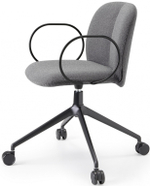 Кресло офисное с обивкой Scab Design Mentha Pop, черный, антрацит