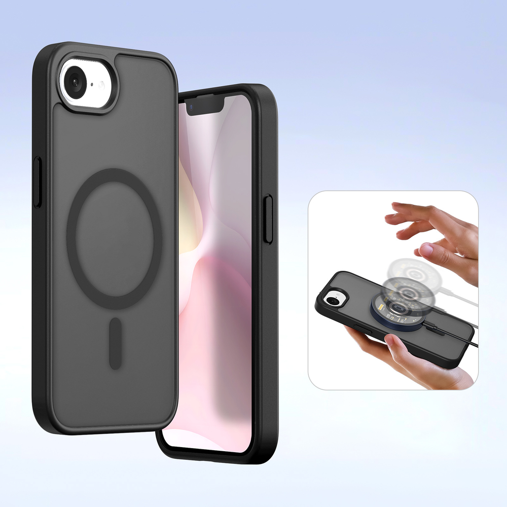 Чехол кошелек с MagSafe из TPU кожи от Dux Ducis для iPhone 16e, SE (с 2025-), серия Lawa Series Case