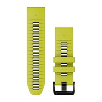 QuickFit 26mm Electric Lime/ Graphite Silicone watch band