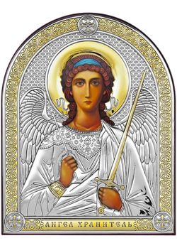 Ангел Хранитель. Икона в серебряном окладе.