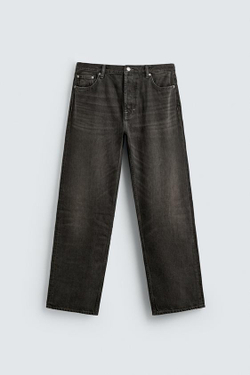 ZARA ДЖИНСЫ STRAIGHT FIT, КОРИЧНЕВЫЙ