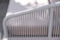 "Канны" модульная угловая лаунж-зона из роупа (веревки), цвет светло-серый